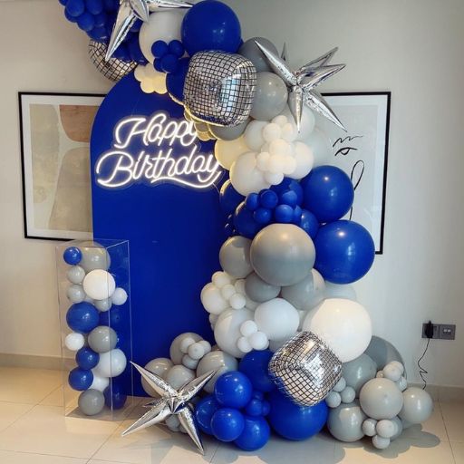Blue And White Birthday Theme