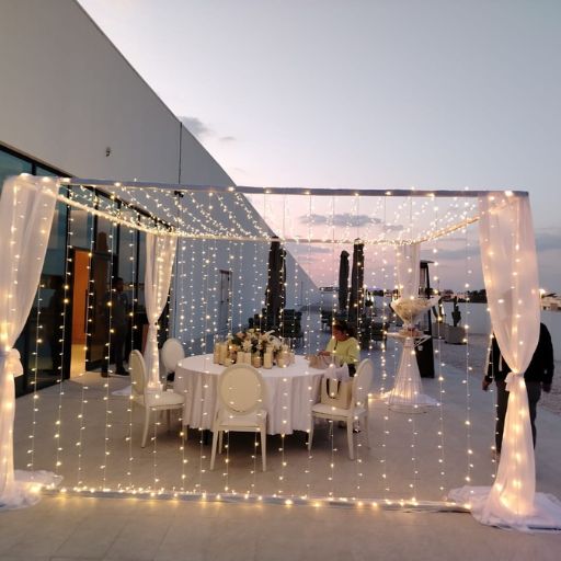 Metal Frame Curtain Falling Fairy Lights Dubai