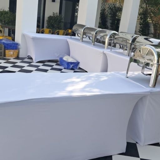 buffet table white stretch cover dubai & across UAE