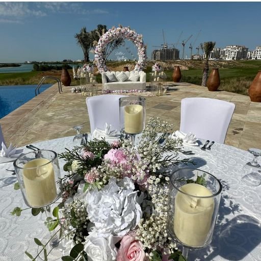 multicolor floral centerpiece dubai & across UAE